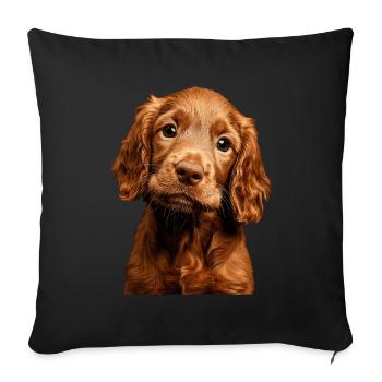 Irish Setter - Sofakissenbezug 45 x 45 cm - Schwarz - Vorne