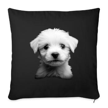 maltesisch - Sofakissenbezug 45 x 45 cm - Schwarz - Vorne
