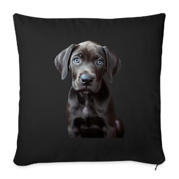 Deutsche Dogge - Sofakissenbezug 45 x 45 cm - Schwarz - Vorne