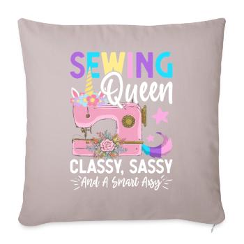 Sewing Queen Classy Sassy And A Bit Assy Sewer - Sofakissenbezug 45 x 45 cm - helles Taupe - Vorne