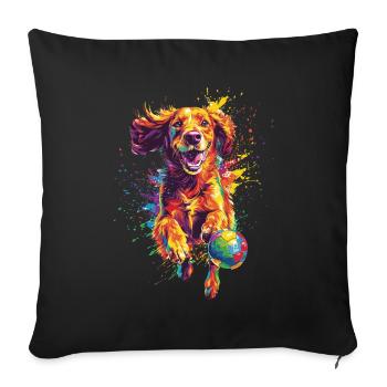 Irish Setter - Sofakissenbezug 45 x 45 cm - Schwarz - Vorne