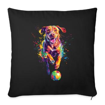 Rhodesian Ridgeback - Sofakissenbezug 45 x 45 cm - Schwarz - Vorne