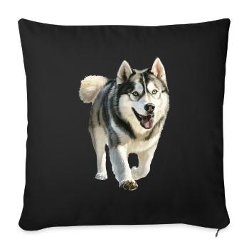 Alaskan Malamute - Sofakissenbezug 45 x 45 cm - Schwarz - Vorne