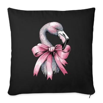 Coquette Bow Flamingo Mother's Day Band Mom Girl - Sofa pillowcase 17,3'' x 17,3'' (45 x 45 cm) - black - Front