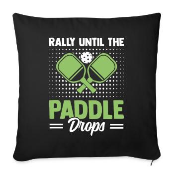 Pickleball et Paddleball Cadeau Paddle Dinkball - Housse de coussin décorative 45 x 45 cm - noir - Devant