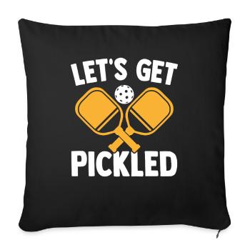 Let's Get Pickled Pickleball & Paddleball Player - Sofa pillowcase 17,3'' x 17,3'' (45 x 45 cm) - black - Front