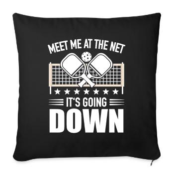 Joueur de pickleball Dinkball Jouer au paddleball - Housse de coussin décorative 45 x 45 cm - noir - Devant