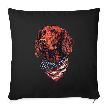 Irish Setter - Sofakissenbezug 45 x 45 cm - Schwarz - Vorne