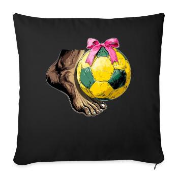 Coquette Arc Footvolley Joueur Fête des Mères Rose - Housse de coussin décorative 45 x 45 cm - noir - Devant