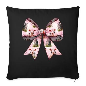 Coquette Bow Cow Farmer Milk Dairy Farmer - Sofa pillowcase 17,3'' x 17,3'' (45 x 45 cm) - black - Front