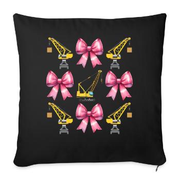 Coquette Arch Grutier Opérateur de grue - Housse de coussin décorative 45 x 45 cm - noir - Devant