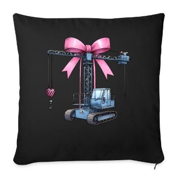Coquette Arch Grutier Opérateur de grue - Housse de coussin décorative 45 x 45 cm - noir - Devant