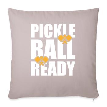 Pickleball Ready Paddleball Player Gift - Housse de coussin décorative 45 x 45 cm - taupe clair - Devant