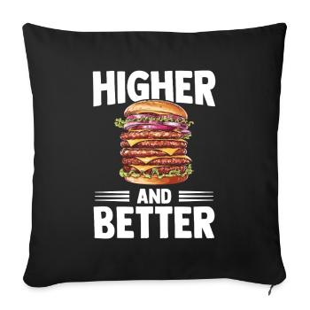 Burger et sandwich Lover Burger Gift - Housse de coussin décorative 45 x 45 cm - noir - Devant