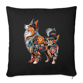 Shetland Sheepdog - Sofakissenbezug 45 x 45 cm - Schwarz - Vorne
