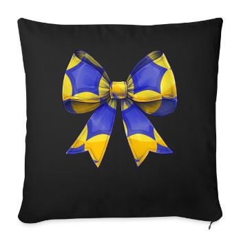 Coquette Bow Korfball Pattern Mothers Day Pink - Sofa pillowcase 17,3'' x 17,3'' (45 x 45 cm) - black - Front