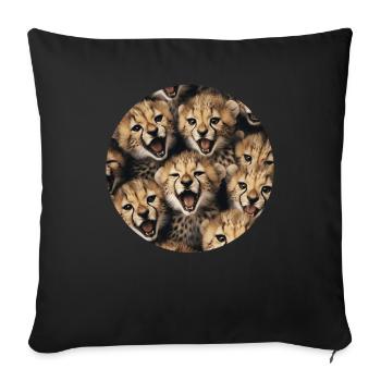 Gepard - Sofakissenbezug 45 x 45 cm - Schwarz - Vorne
