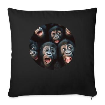 Gorilla - Sofakissenbezug 45 x 45 cm - Schwarz - Vorne