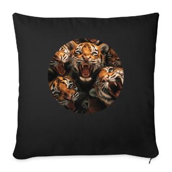 Tiger - Sofakissenbezug 45 x 45 cm - Schwarz - Vorne