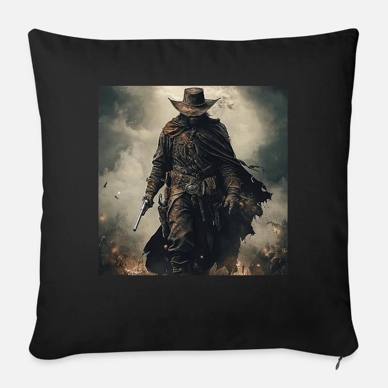 Cowboy - Sofakissenbezug 45 x 45 cm - Schwarz
