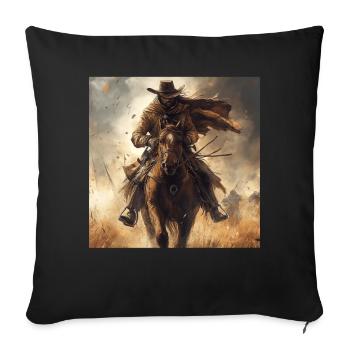 Cowboy - Sofakissenbezug 45 x 45 cm - Schwarz - Vorne