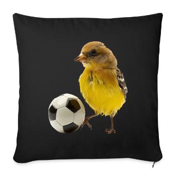 Finch Bird - Sofakissenbezug 45 x 45 cm - Schwarz - Vorne
