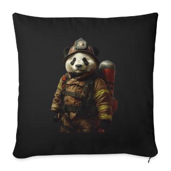Panda - Sofakissenbezug 45 x 45 cm - Schwarz - Vorne