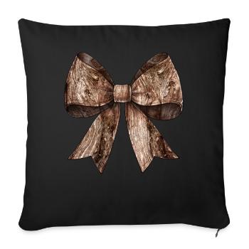 Coquette Arc Arboriste Fête des Mères Menuisier - Housse de coussin décorative 45 x 45 cm - noir - Devant