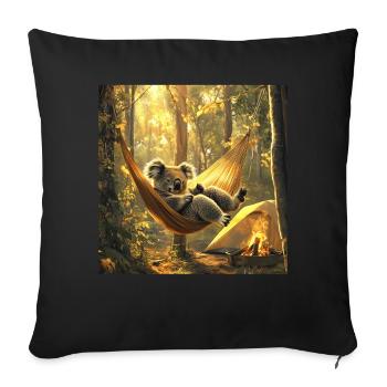 Koala - Sofakissenbezug 45 x 45 cm - Schwarz - Vorne