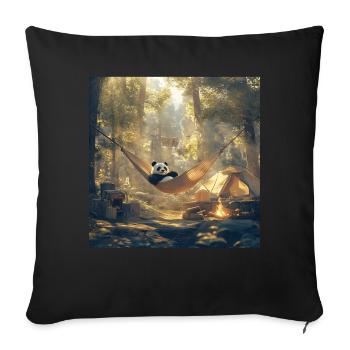 Panda - Sofakissenbezug 45 x 45 cm - Schwarz - Vorne