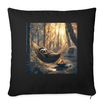 Faultier - Sofakissenbezug 45 x 45 cm - Schwarz - Vorne
