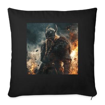 Wikinger - Sofakissenbezug 45 x 45 cm - Schwarz - Vorne