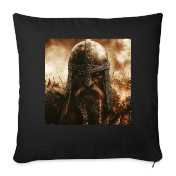 Wikinger - Sofakissenbezug 45 x 45 cm - Schwarz - Vorne