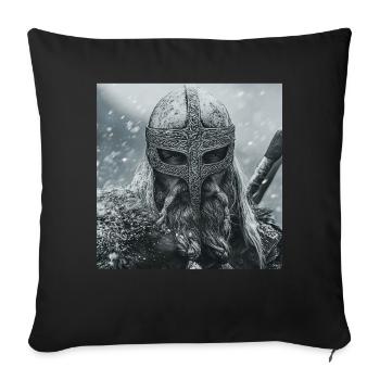 Wikinger - Sofakissenbezug 45 x 45 cm - Schwarz - Vorne