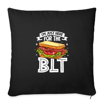 Seulement ici pour le BLT - Housse de coussin décorative 45 x 45 cm - noir - Devant