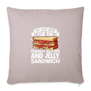 Nur hier für das Peanut Butter and Jelly Sandwich - Sofakissenbezug 45 x 45 cm - helles Taupe - Vorne
