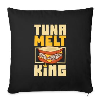 Sandwich au thon fondu King - Housse de coussin décorative 45 x 45 cm - noir - Devant