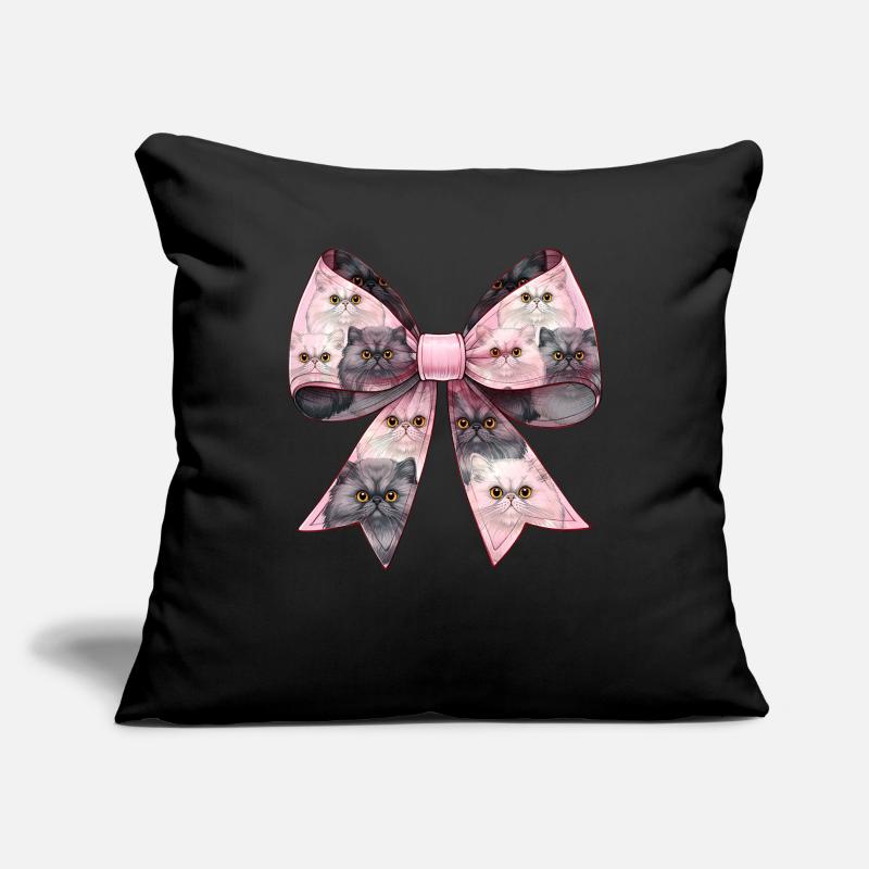 Coquette Bow Persian Cat Mom Pattern Pink Sofa pillowcase 17,3'' x 17,3'' (45 x 45 cm)