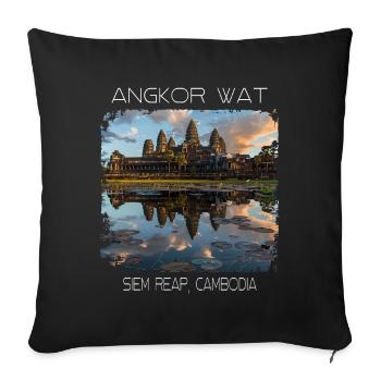 Angkor wat - Sofakissenbezug 45 x 45 cm - Schwarz - Vorne