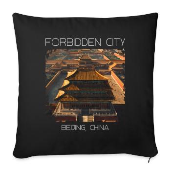 Verbotene Stadt - Sofakissenbezug 45 x 45 cm - Schwarz - Vorne