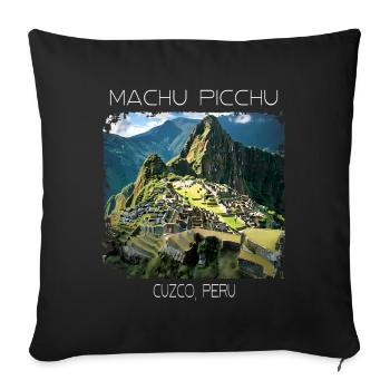 Machu Picchu - Sofakissenbezug 45 x 45 cm - Schwarz - Vorne