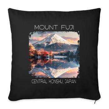 Berg Fuji - Sofakissenbezug 45 x 45 cm - Schwarz - Vorne