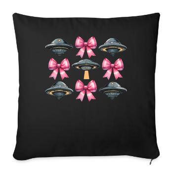 Coquette Bow UFO Alien Mothers Day Band Mom Girl - Sofa pillowcase 17,3'' x 17,3'' (45 x 45 cm) - black - Front