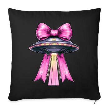 Coquette Bow UFO Alien Mothers Day Band Mom Girl - Sofa pillowcase 17,3'' x 17,3'' (45 x 45 cm) - black - Front