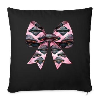Coquette Bow Ufo Alien Mother's Day Band Mom Girl - Sofa pillowcase 17,3'' x 17,3'' (45 x 45 cm) - black - Front