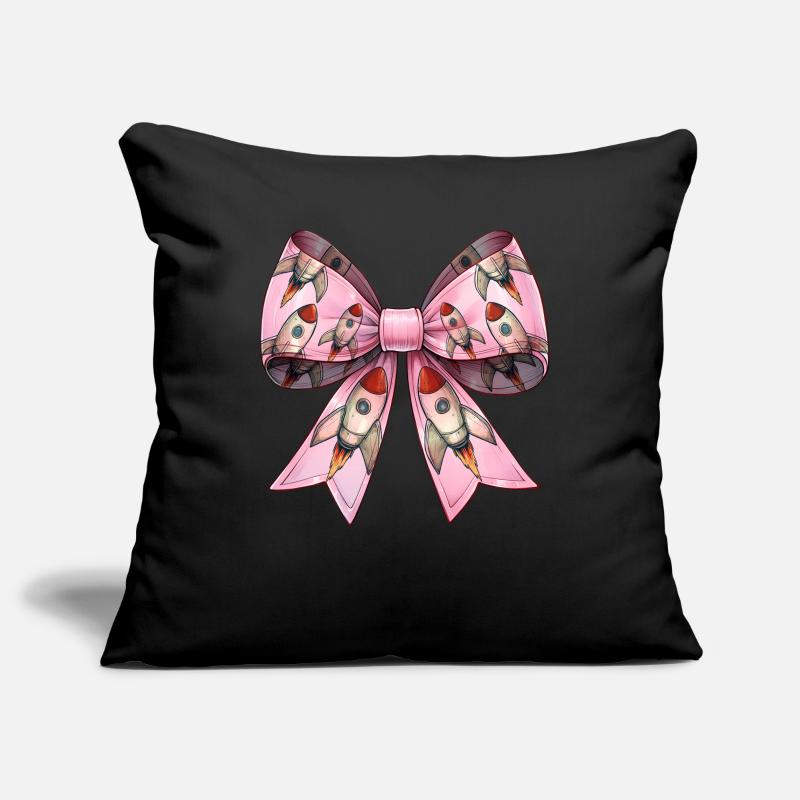 Coquette proue fusée spatiale navette spatiale Housse de coussin décorative 45 x 45 cm