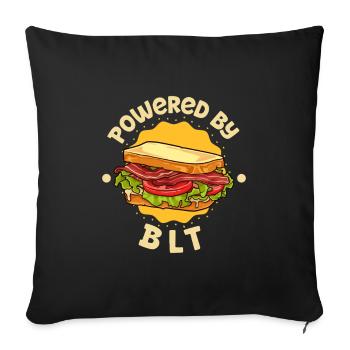 Powered by BLT - Sofa pillowcase 17,3'' x 17,3'' (45 x 45 cm) - black - Front
