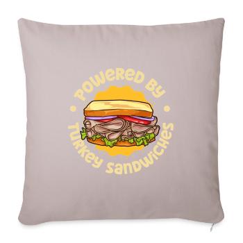Powered by Turkey Sandwich - Sofakissenbezug 45 x 45 cm - helles Taupe - Vorne