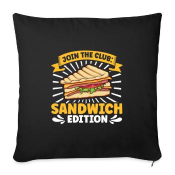 Join the Club - Club Sandwich - Sofa pillowcase 17,3'' x 17,3'' (45 x 45 cm) - black - Front