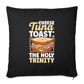 The Sacred Three - Sandwich au thon fondu - Housse de coussin décorative 45 x 45 cm - noir - Devant